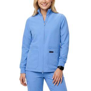 Chaqueta Médica Personalizada con Logotipo Propio al por Mayor, 6 Bolsillos, Puños Acanalados, Uniformes de Enfermera de Hospital, Chaquetas Médicas OEM al por Mayor - Product Image 1