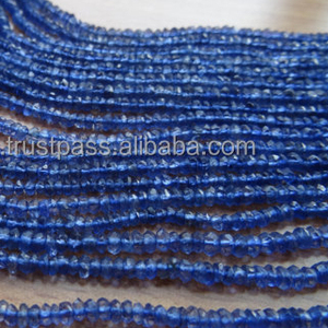 Iolite Gemstone Rondelle Faceted Blue Beads Loose <b>Crystals</b> for <b>Bracelet</b> Necklace Jewelry <b>Healing</b> Stones - Product Image 2