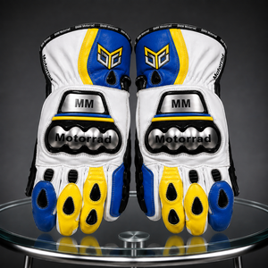 Gants de moto en cuir pour la course, nouveaux modèles 2027, protection complète des doigts, gants de course respirants et ventilés pour side-car - Product Image 2