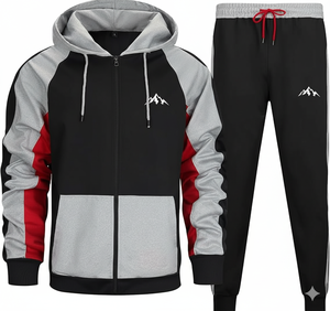 Unisex Hooded Solid Casual Streetwear Set | Custom Design | 100% Cotton Anti-Bacterial Breathable Fleece Winter OEM ODM - Product Image 1