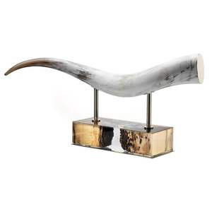 Escultura Moderna de Cuerno de Toro Natural Hecha a Mano, Estilo Americano, Ecológica, para Decoración de Sala de Estar - Product Image 4