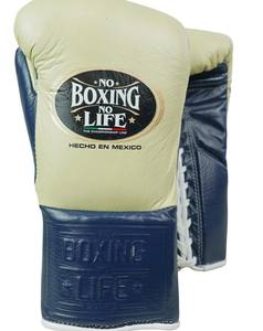 Gants de boxe personnalisables No Boxing No Life - Cuir de vachette de haute qualité, rembourrage épais à 4 couches, fermeture à lacets pour les arts martiaux - Product Image 1
