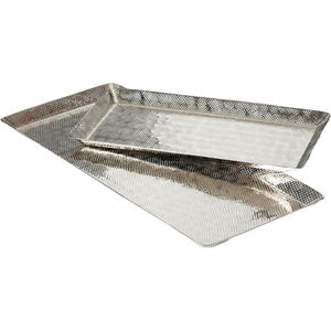 Modern Design Rectangular Stainless Steel <b>Serving</b> Tray Polished Mirror Finish Metal Decorative <b>Platter</b> <b>For</b> Hotel And Restaurant - Product Image 4