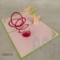 Tarjeta Pop-Up 3D de Tinker Bell, Diseño Kirigami Hecho a Mano, Tradicional para San Valentín, Cumpleaños, Año Nuevo, Recuerdo