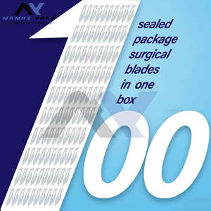 Lames de scalpel stériles en acier à haute teneur en carbone Dermablade n° 24 Individuellement emballés sous film. Dentaire, chirurgical, loisirs créatifs, artisanat - Product Image 6