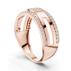Bague en diamant cultivé en laboratoire de 0,464 carats pour femmes, clarté VVS-VS EF, or 18 carats, 14 carats, 10 carats et argent 925, or rose, or jaune, or blanc - Product Image 4