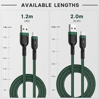 Kabel Data Pengisian Cepat 65W PD Bersertifikasi CE FCC, Kabel Universal Berbahan Zinc Alloy dengan Jalinan Kain untuk Laptop dan Smartphone
