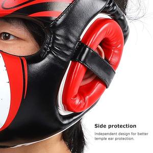 Protège-tête de boxe en cuir de haute qualité, équipement de tête de lutte UFC - Product Image 4