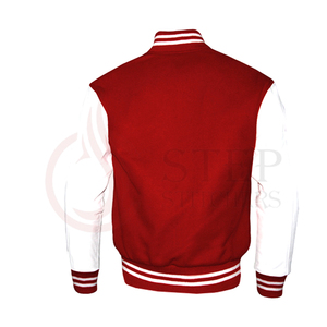 Custom Leather Sleeve Chenille Embroidery Bomber Baseball Letterman <b>Jackets</b> For <b>Men</b> And Women <b>summer</b> parka - Product Image 4