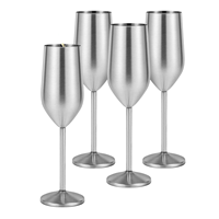 Verre à vin en acier inoxydable écologique pour le camping avec un design unique pur fait à la main en métal vin bière tasse prix de gros