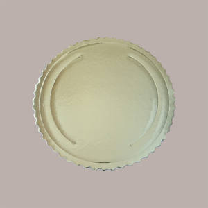 25 piezas desechables de oro y Negro microtriples tableros de cartón para pasteles de 32 cm de diámetro para postres herramientas para pasteles - Product Image 5