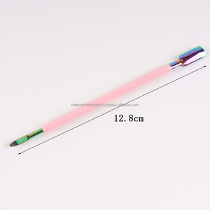 Kit d'outils de manucure et pédicure double embout en acier inoxydable pour repousser les cuticules, nettoyer et éliminer les peaux mortes, outil pour gel de vernis à ongles Reeax - Product Image 2