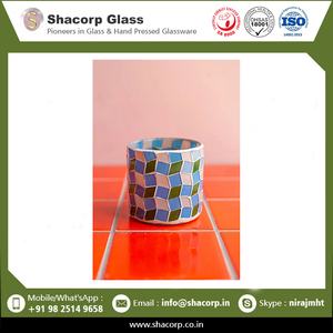 Juego multicolor de estilo personalizado Votives de vidrio de mosaico disponibles a precio de mercado - Product Image 2