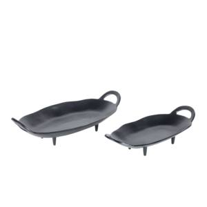 Bandeja de servicio de metal dorado de lujo para almacenamiento de aperitivos de pastel de fruta decorativa para el hogar artesanía de metal árabe al por mayor - Product Image 1