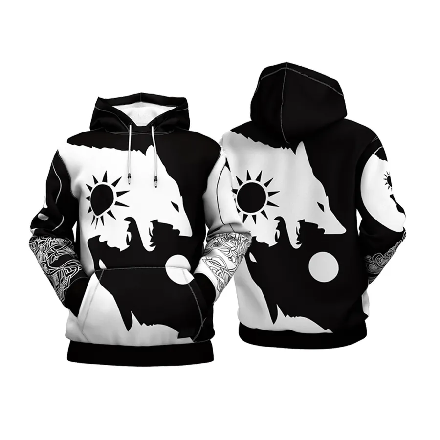 Sublimação masculina com capuz moletom cor bloco elegante sublimado Hoodies em tecido de poliéster