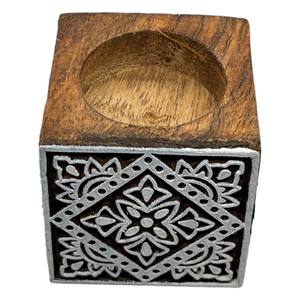 Handmade Eco-Friendly Wooden Rectangle Block <b>Tealight</b> Holder (Without <b>Tealight</b> <b>Candle</b>) for Home Decoration Festival Occasions - Product Image 5