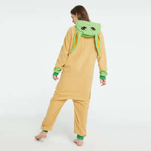 Pyjama Mandalorian Baby Yoda en molleton doux et respirant, fermeture à boutons, logo personnalisé, grandes tailles XS, vêtements de nuit imprimé animal - Product Image 6