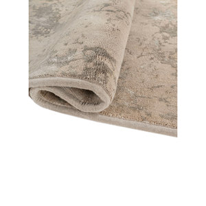 Alfombra Kavi Gris y Negra Anudada a Mano de Lana y Seda de Bambú, Diseño Teoría del Caos, Rectángulo Abstracto para el Hogar y Pasillo, Modelo Esk-411(Fr) - Product Image 2