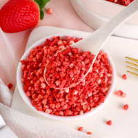 Poudre de confiture de figues et fraises entières saines, lyophilisée en vrac, snacks sucrés emballés sous vide, processus de séchage FD, préservation des fruits