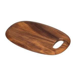 Tabla de cortar redonda de madera de acacia con asa para servir charcutería de madera elegante y tabla de quesos - Product Image 3