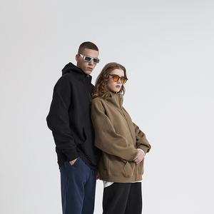 Nouveau personnalisé 100% coton 350G gants côtelés poignets hommes <span class=keywords><strong>sweat</strong></span> métal fermeture éclair <span class=keywords><strong>sweat</strong></span> à capuche hommes - Product Image 1