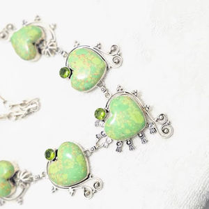 Collar de Plata de Ley Navajo de Estilo Vintage Único, Hecho a Mano con Turquesa Natural Azul y Cadena de Latón - Product Image 1