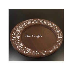 Plato de Servir de Madera y Nácar con Forma Redonda de Primera Calidad para Chocolate, para Uso Doméstico - Product Image 4