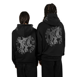 Sudadera con Capucha Completa con Cierre para Hombre, Informal, de Invierno, con Forro Polar 100% Algodón, Características Ecológicas, Estampado Serigrafiado - Product Image 3