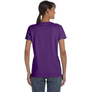 T-shirts à manches courtes pour femmes de haute qualité respirant élégant Design de couleur unie nouveauté vêtements d'été OEM à bas prix - Product Image 3