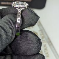 Bague de fiançailles solitaire en diamant de laboratoire taille Ashoka 2 carats, sertie à griffes, en or 14K plaqué rhodium, design antique, bijoux fins