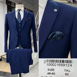 Durable Slim Fit Mens Suit 80% Lana 20% Poliéster para una apariencia elegante de larga duración - Product Image 6