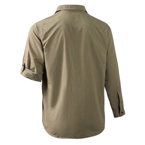 Camisa de pesca de manga larga con botones para hombre personalizada de algodón más vendida, camisas de pesca al aire libre con protección solar UV de secado rápido - Product Image 4