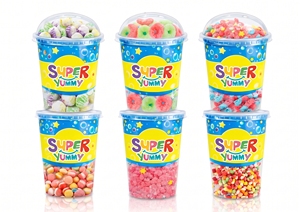 Lot de bonbons gélifiés déshydratés lyophilisés personnalisés en gros, saveurs de <span class=keywords><strong>fruits</strong></span> assorties, friandises croustillantes, directement de l'usine - Product Image 2