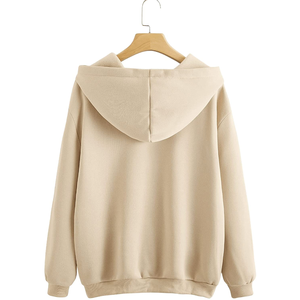 Sweatshirts surdimensionnés brodés personnalisés pour femmes col roulé pulls à capuche hauts coton polaire sweat-shirt col montant en éponge française - Product Image 4