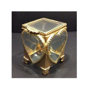 Caja de Joyería de Latón y Vidrio Hecha a Mano de Lujo, Diseño Personalizado, Caja de Joyería Antigua de Vidrio y Latón, Exportador Mayorista - Product Image 2