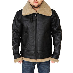 Veste en cuir pour homme respirante et chaude pour l'hiver, vêtement décontracté, best-seller, veste en cuir tendance pour homme, veste en cuir fourrée pour l'hiver - Product Image 1
