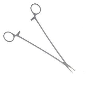 Pinzas de aguja Debakey, soporte de aguja Manual de acero alemán con acabado de arena de 8 pulgadas, pinzas de sala de cirugía rectas delicadas OEM - Product Image 5