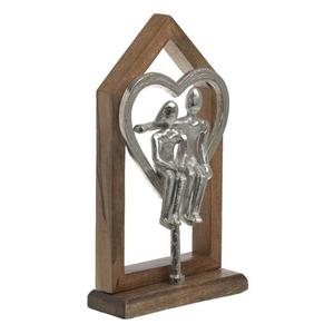 Ensemble d'objets décoratifs en forme de coeur en argent de 2 meilleures ventes d'ornements de Noël en forme de coeur pour la maison - Product Image 4