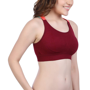2024 Latest Style <b>Ladies</b> <b>Sports</b> <b>Bras</b> Custom Logo Printed OEM Service Plus Size Lightweight Stretchable Polyester Spandex Fabric - Product Image 4