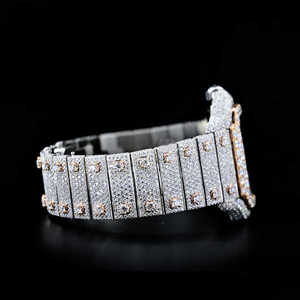Luxurious Men's Women's VVS Clarity Moissanite Analog Quartz <b>Watch</b> High Quality Stainless Steel Band Square Antique Crystal New - Product Image 3