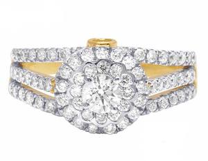 <b>925</b> <b>Silver</b> Iced Out Bridal Jewelry Elegant Engagement Style Moissanite Diamond Cluster Wedding <b>Ring</b> For Women - Product Image 3