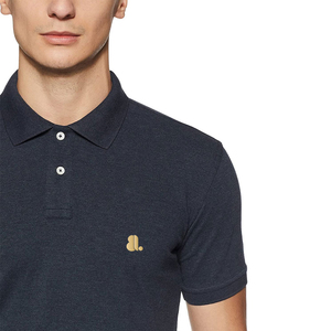 เสื้อเชิ้ตลำลองสำหรับผู้ชายทรงปกติเสื้อเจอร์ซีย์ผ้าใยไผ่ระบายอากาศแขนสั้นสีพื้นออกแบบโลโก้ด้านหน้าได้100% - Product Image 6