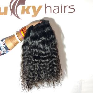 Les extensions de cheveux Remy vierges crus faisceaux à double trame ne s'emmêlent pas sans perte de styles de vagues d'eau profonde indiennes non transformées - Product Image 4