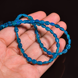 Opal, Ethiopian Blue Opal <b>Beads</b>, Multi-Fire Oval Gemstone <b>Beads</b> Jewelry Making <b>Shell</b> Bone & Coral <b>Beads</b> for Creative Expressions - Product Image 3