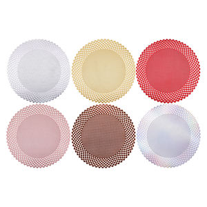 Napperons ronds Chic Nouveaux napperons en <span class=keywords><strong>vinyle</strong></span> doré en gros Napperons de table en PVC - Product Image 1