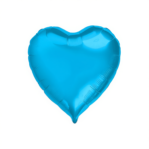 Ballon en feuille de forme de cœur bleu pour fête, 18 pouces, sac de 12 pièces - Product Image 2