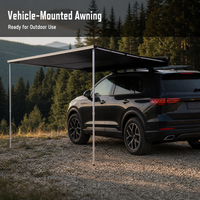 Auvent rétractable pour véhicule en aluminium rigide avec éclairage LED pour des vacances haut de gamme