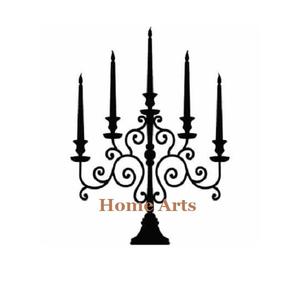 Bougeoir de pièce maîtresse de table Design merveilleux Candélabre de couleur noire en aluminium de haute qualité avec 4 bras - Product Image 5