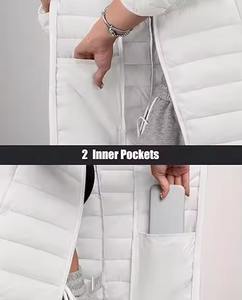 Manteau d'hiver chaud et épais pour hommes manteau de bouffante de logo personnalisé de couleur unie pour l'extérieur en gros - Product Image 6