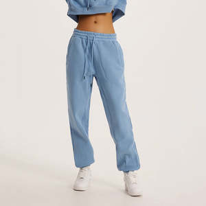 Women Autumn Thick Solid Color Comfort Loose Running <b>Exercise</b> Training Gym Fleece Cotton Jogger Sweatpants - Product Image 1